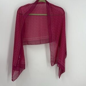Effy Hernation Pink Sheer H Patterned Scarf OS